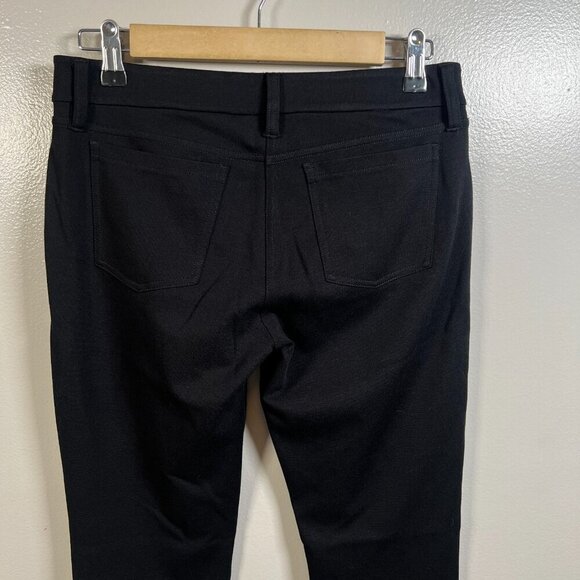 Eileen Fisher Pants Size 6 Petite Black Stretch Straight Leg Work Travel Minimal - Picture 8 of 9